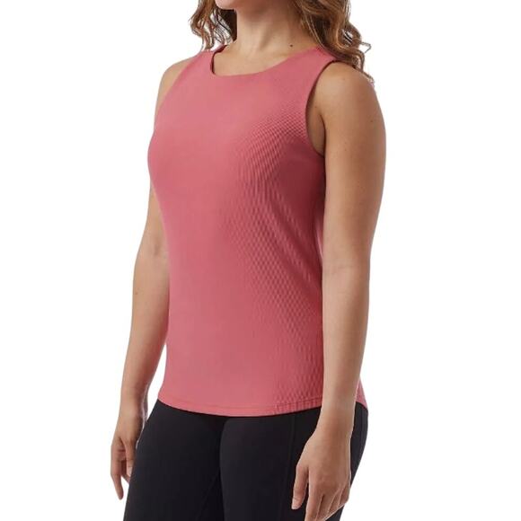 32 Degrees Cool Women’s  Rose Soft Ribbed Fabric with Built-In-Bra Top Medium - Picture 4 of 4